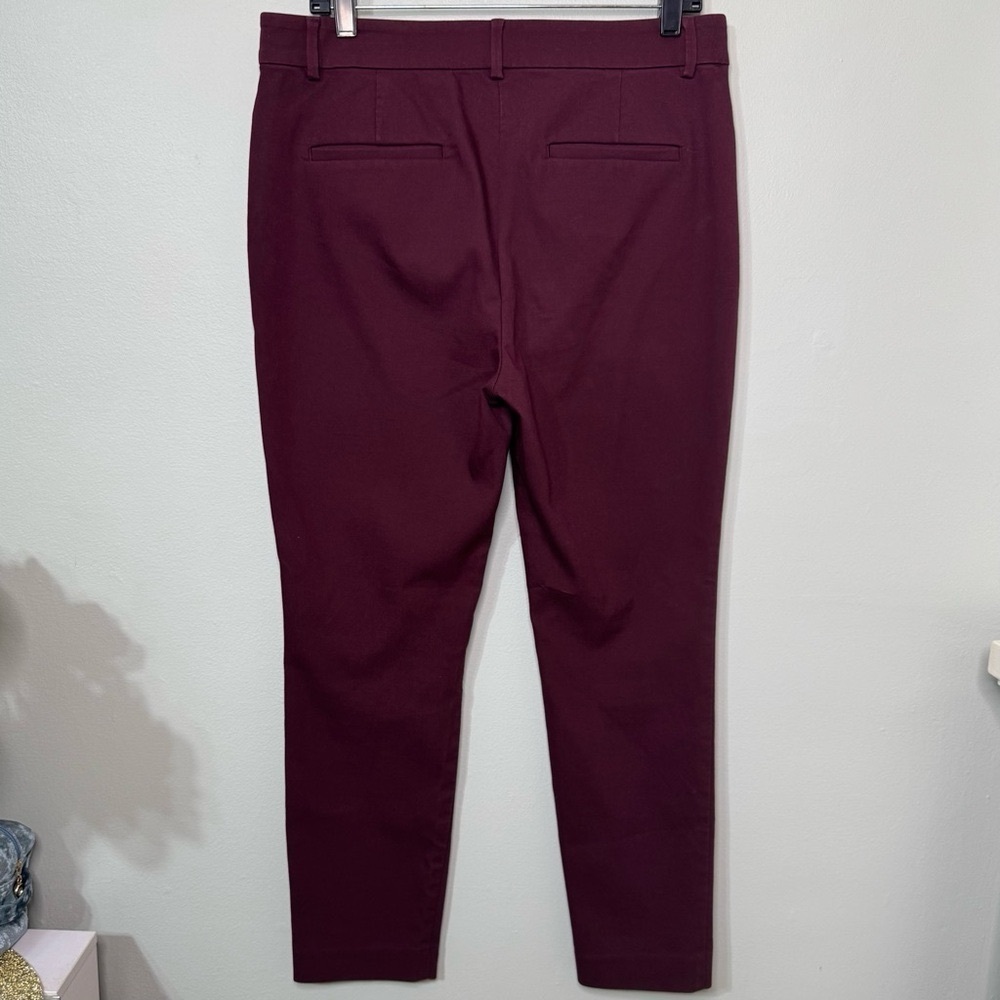 Ann Taylor LOFT The Sutton Skinny Dress Pants in Rich Aubergine Maroon Size 10 - Picture 5 of 10